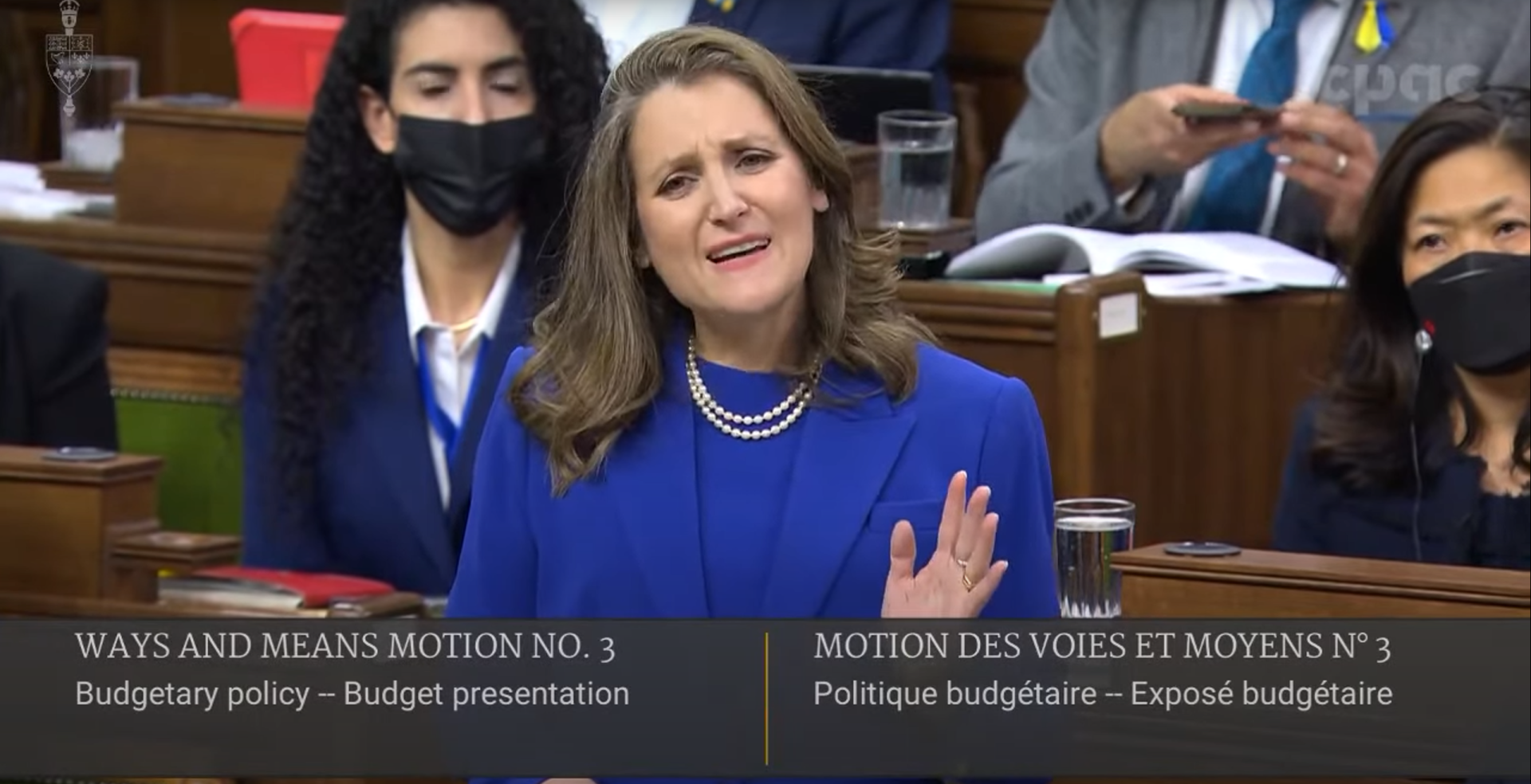 Chrystia Freeland à la chambre des communes